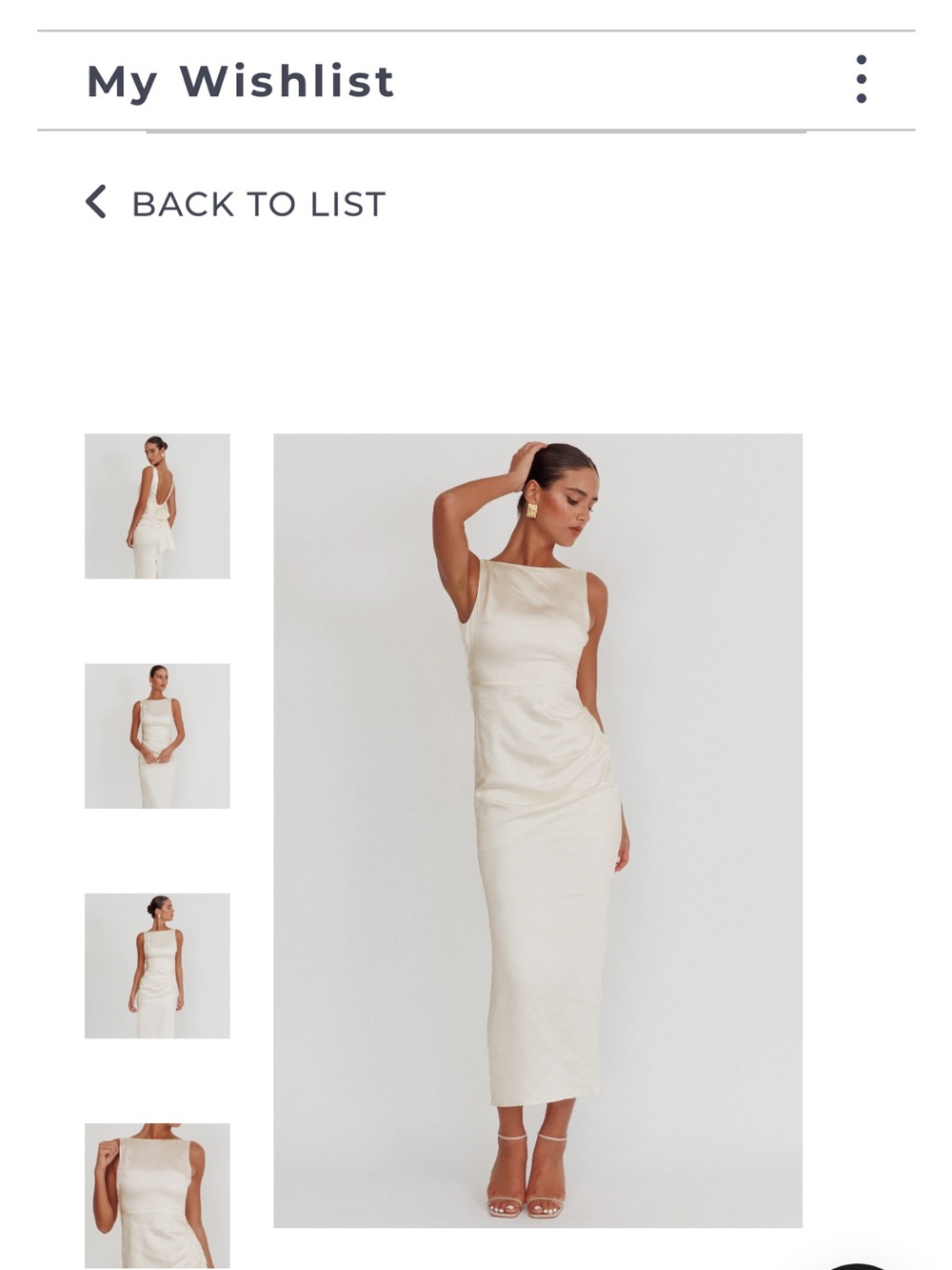 Selfie Leslie Sleeveless Cream Midi Dress with Bateau Neck